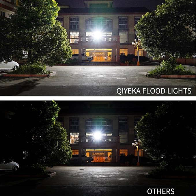 2 Pack 150W LED Flood Light Outdoor,15000LM Work Spotlight with US Plug,6500K Daylight White,IP66 Waterproof Exterior Security Floodlights for Yard,Garden,Backyard,Patio,Stadium,Parking Lot