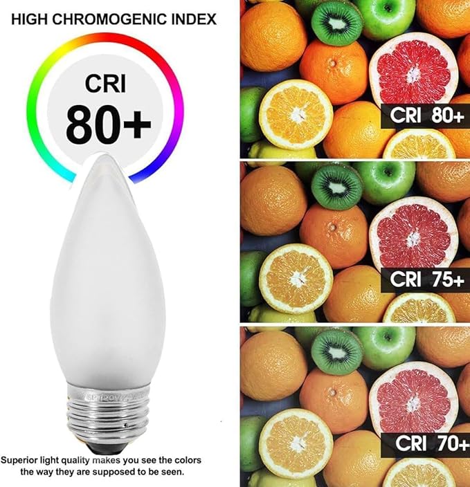 40 Watt Incandescent Light Bulbs,Frosted Flame Tip Chandelier Light Bulb, Medium E26 Candelabra Base 40W Equivalent Incandescent Torpedo Tip Chandelier with Crystal (66)