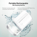 Portable Mini Washing Machine | Compact Deep Cleans Underwear, Baby Clothes, Small Laundry | Lightweight for Apartment, Dorm, Hotel, Travel & Camping | Quiet Energy-Efficient (White)