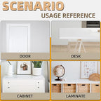 GSCIT Club White Edge Banding, 13/16 inch x 50ft Melamine Edge Banding with Hot Melt Adhesive Preglued Cabinet Edge Banding Flexible White Veneer Edging