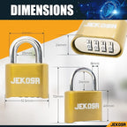 Jekosa® JKC/50 [Weatherpoof] Heavy Duty Combination Lock Outdoor - Lock with 4 Digit Code [No Key] - Ideal for Gate, Shed, Fence