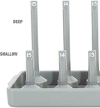 OEMTOOLS 22413 6 Piece SAE and Metric Socket Tray Set, SAE and Metric Socket Storage for Sizes 1/4", 3/8”, and 1/2" Drive, Socket Holders and Socket Organizer Tray for Toolbox, Red/Grey