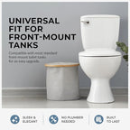 Brushed Nickel Toilet Tank Flush Lever Handle, Universal Front Mount with Nut Lock, Fits Most Toilets