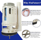 3 Inch Toilet Flush Valve for One-Piece Toilet, Dual Flush Valve Replacement Toilet Repair Kits Compatible with Glacier Bay/Fluidmaster