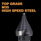 M35 HSS 3/4 Inch Step Drill Bit, Single Size Unibit with Double Spiral Flutes for Drilling Small Holes on Stainless Steel, Metal, Wood, Plastic