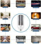 Intpro LED Light Bulb,80W LED Corn Light Bulb Lamp 8000LM E26/E27 5000K 85V~265V Super Bright Cob Light LED Garage Lights for Basement barn Workshop Warehouse Factory Porch Backyard High Bay Street