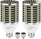 80W 2 pack LED Corn Light Bulb(800W Equivalent ),Commercial Grade DayLight 5000K E26/E39 10500LM Medium Mogul Base LED Lamp,Large Area Lights For Outdoor Indoor Garage Warehouse Factory Bay Light