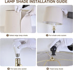 Terpsichore Nightstand Lamp Bedside Lamps Set of 2 Desk Lamp Vintage Rustic Farmhouse Table Lamp 3 Way Dimmable Light,Bulb*2,USB A+C Port (Black with Gold, High 27 Inch)