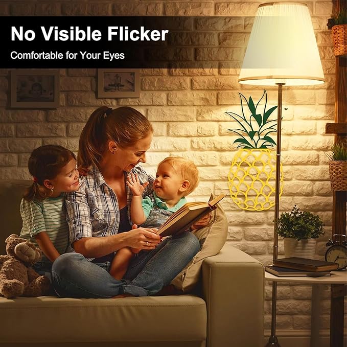 TJOY 6 Pack A19 LED Light Bulbs, 60 Watt Equivalent LED Bulb, Soft Warm White 2700K, Efficient 9W, E26 Standard Base, Non Dimmable Energy Saving Light Bulb, 800LM, 80 CRI, 120V, UL Listed