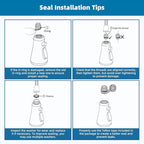 Hibbent Pull Down Kitchen Faucet Head Replacement, 3-Function NSF/ANSI/CAN 61 & CUPC Certified Sink Spray Nozzle, 15 Adapters, Compatible with Moen, Delta, Kohler Faucets, Brushed Nickel