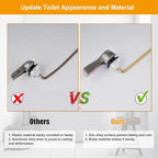 Hibbent Universal Metal Front Mount Toilet Handle Replacement Kit, Brass Toilet Flush Tank Lever with Stainless Steel Flapper Chains for Most Toilets, Brushed Nickel Finish