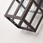 MICSIU Bronze Outdoor Wall Sconce 2 Pack, 11 Inch Exterior Light Fixtures Wall Mount with Clear Glass Shade, Waterproof Outdoor Porch Lights for House, Garage, Pathway, Walkway