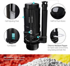 R&T 3-Inch Dual Flush Valve with Top Push Button Toilet Repair Kit Inside Tank dual flush valve replacement kit for 2-piece Toilet A2422M