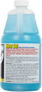 ComStar Blow Out, Non-Acid Liquid Drain Cleaner, Industrial Strength Formula for Fast Unclogging, Dissolves Hair Grease Soap & Organic Build-Up, Safe for Pipes, Septic, Porcelain, 1/2 Gallon (30-480)
