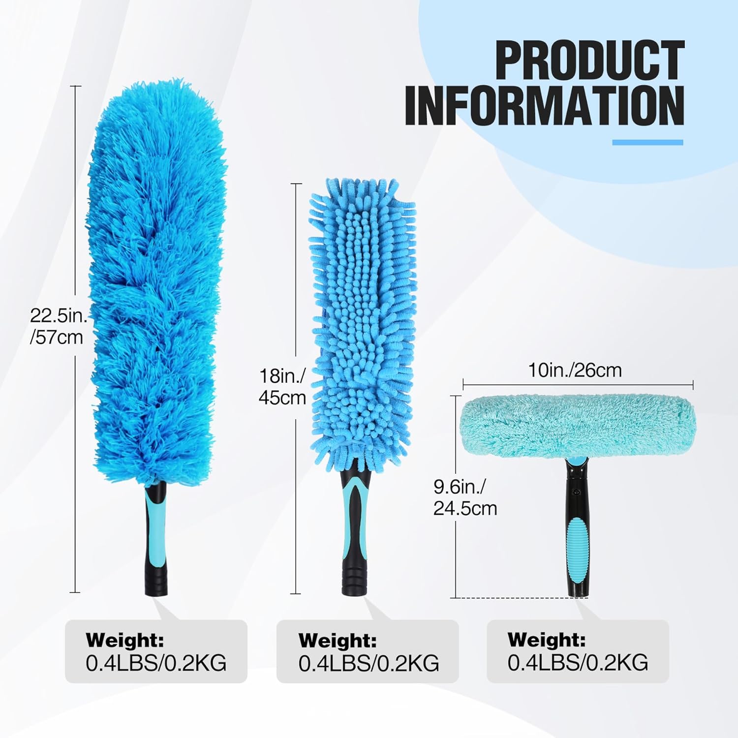 Lineslife High Ceiling Duster Kits,Extendable Reusable Cobweb,Window Cleaning Squeegee,Ceiling Fan Duster,Boat Hook, for High Roof and Glass Surfaces