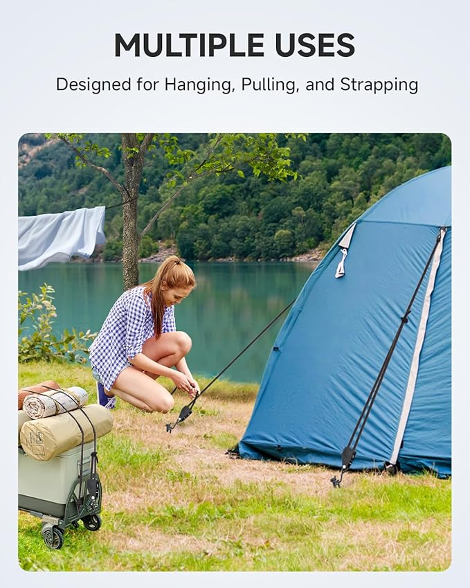 Fondwell 1/4" Tie Downs Ratchet Straps: 2 Pack of Adjustable Grow Light Rope Hangers - Mini Ratchet Straps for Various Hanging and Strapping