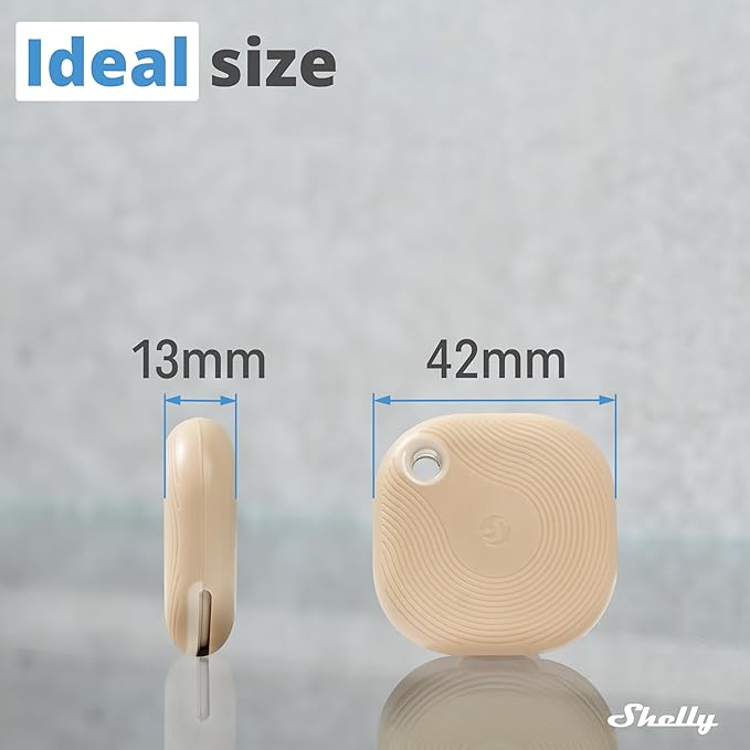 Shelly Blu Button Tough Mocha | Bluetooth-Operated Multi-click Action and Scenes Activation Button | Versatile Control | Home Automation | IP54 Waterproof | Highly resilient | Broad range