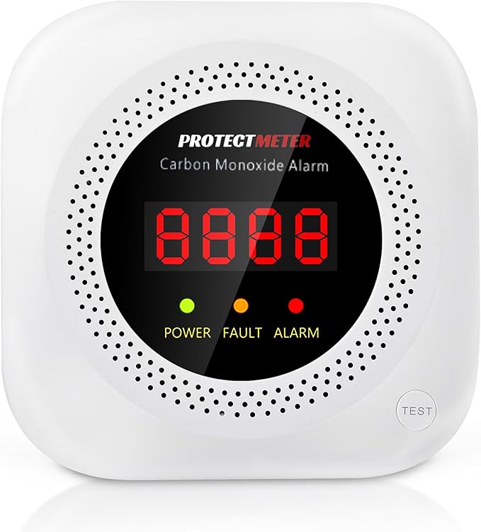 Carbon Monoxide Detectors, CO Detector Plug in Wall 100-220V AC Power Operated, Portable Carbon Monoxide Detector for Home/Hotel/RV with AC Power, Digital LCD