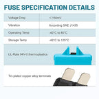 NuIth Manual Reset Mini Fuse Circuit Breakers 15A, E39 Low Profile ATO/ATC Circuit Breaker Blade Fuse 12V-32V DC 15A Re-settable Standard Blade Fuses for Car Truck RV Marine (2PCS-15A)