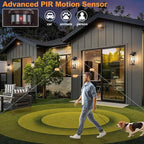 Motion Sensor Outdoor Wall Lights, 16" Waterproof Large Exterior Sconce, Compatible with E12 Base Bulbs, Modern Porch Entryway Lamp for Patio, Front Door Garage (Oil Rubbed Bronze, 2 Pack)