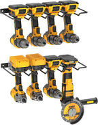 UNITEDPOWER Wall Mounted Power Tool Organizer Holder, Heavy Duty Utility Storage Rack for Battery Powered Hand Tools, Cordless Drill Rack, Workshop, Shed, Garage