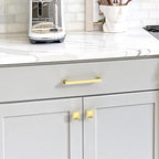 10 Pack 3"(76mm) Gold Cabinet Pulls Kitchen Cabinet Handles Matte Gold Drawer Pulls Cupboard Hardware for Cabinets CK0078