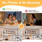 8W LED Edison Light Bulbs 60 Watt Equivalent, Dimmable ST58 Vintage Light Bulbs 800LM, E26 Medium Base, Antique Clear Glass Filament Bulbs, 2700K Warm White, CRI 85, 20-Pack