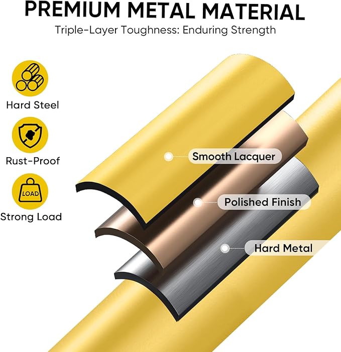 TICONN 4 Step Ladder, Heavy Duty Foldable Step Stool, Portable Steel Folding Stool for Household Garage Storage (Yellow)