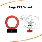 Korky Large 3-inch Complete Toilet Repair Kit, Fixes: Running, Noisy, No/Slow Refill, and No/Weak Flush Toilets, Easy to Install, 5010MP