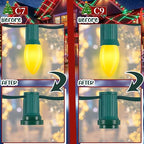 60PCS Christmas Light Socket Safety Cap Plugs for C9 and C7 Bulbs,Double Sided Stringers Light Bulb Socket Cover,Waterproof Bulb Caps for Covering Unused C7 and C9 Christmas String Lights Sockets