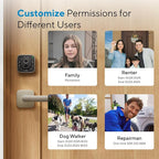 ULTRALOQ Bolt Fingerprint WiFi Smart Lock with Handle Lever Set, Front Door Lock Set, Keyless Entry Deadbolt with Fingerprint, App Remote Control, Keypad, Auto Unlock, 10 Mon. Battery, BHMA Certified