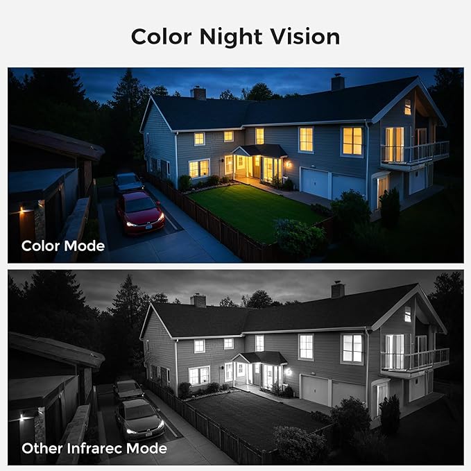 [Dual Lens+Human Tracking] Hiseeu 4K PoE Security Camera System, 4 Pcs 6MP PoE PTZ Cameras, 300°Pan 90°Tilt,Color Night Vision, Motion Detect,2 Way Audio,Smart Playback,0 Fee, 3TB HDD, 7/24 Record