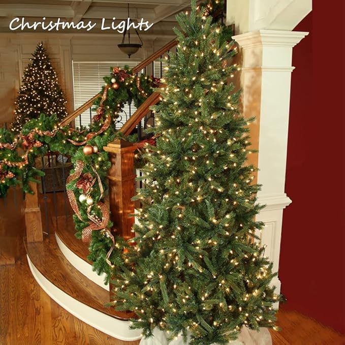 Abeja 25 Pack C9 Incandescent Replacement Bulb C9 Christmas Light Bulb for Holiday Party Christmas Decorative String Light E17 Intermediate Base 7w Clear Bulb