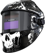 ARCCAPTAIN True Color Auto Darkening Welding Helmet with Upgraded Arc Sensor, 1/1/1/1 Top Optical Clarity Solar Power Welding Hood, 1/25000s Response Time, 4/9-13 for TIG MIG ARC, Describe