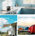 Upgraded 5-in-1 Carbon Monoxide Detectors, Natural Gas Leak Detector, Plug-in & Battery Backup Co Detector, CO Gas Temp Humidity Sensor for RV,Home,Hotels