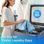 Portable Clothes Washing Machines 27 LBS Full Automatic Washer and Spinner Combo with 10 Program and 8 Water Level, Compact Laundry Wash Machine for Apartment RV Dorm, Grey