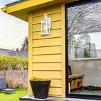 Darkaway Outdoor Lights Fixtures Wall Mount, Outdoor Wall Sconce with Seeded Glass Waterproof Outside Exterior Lights Fixture for House, Front Porch, Patio (2 Pack, White)