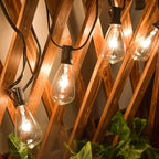 Abeja 10-Pack Edison Replacement Light Bulbs,7-Watt E12 Candelabra Base ST38 Replacement Clear Glass Light Bulbs for Outdoor Patio String Lights, Warm White