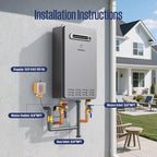Westinghouse Tankless Water Heater Propane Outdoor Installation Max 8.1 GPM 180,000 BTU, Temp Self Modulating Non Condensing High Efficiency Water Heater for House or Commercial, APOLO Performance