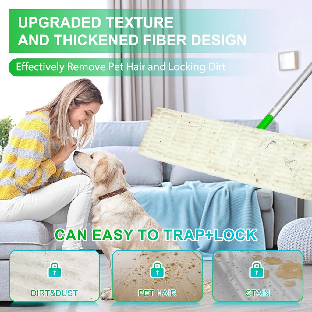 40 Count XL Dry+Wet Mopping Cloths Kit for Swiffer Sweeper XL Mop - Disposable X-Large Mop Pad Refills - Multi-Surface Pads Kit Includes 30 Dry Sweeping Cloths & 10 Wet Mopping Pads for Floor Cleaning