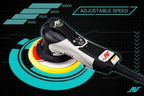 AirVANTAGE 5" Palm-Style, 2nd Generation Industrial Advanced Electric Sander Central-Vacuum with Low-Profile Pad (3/32- Hook & Loop)
