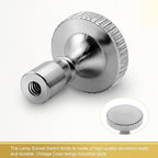 DiCUNO Lamp Turn On/Off Switch Knobs Replacement, Metal Lamp Switch Knob for Universal Light Socket, Standard Size, Chrome Color,4 Packs