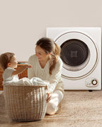 110V Portable Dryer – 850W Compact Clothes Dryer with 4 Automatic Drying Modes, Stainless Steel Tub, Simple Control Knob for Apartments, Dorms & Small Spaces