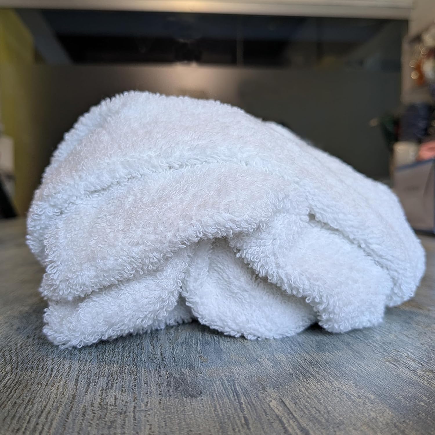 Premium White Terry Cloth Rags (10 lbs.Bag) Super Absorbent Cotton Towel Cleaning Rags for Garage, Industrial Use & Housekeeping