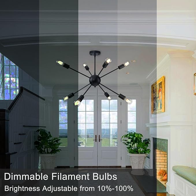 TJOY 12 Pack A19 Vintage LED Edison Bulbs, Dimmable, 60W Equivalent, High Brightness 5000K Daylight, Ultra-Bright, 8W E26 Standard Base, 800 Lumens, CRI80+, Clear Glass Filament Bulb for Home