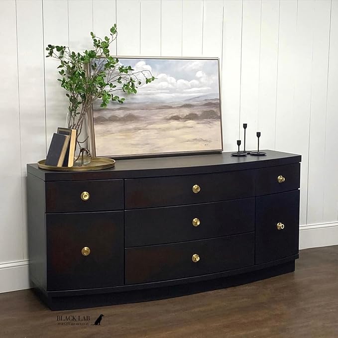 Dixie Belle Paint Company Chalk Finish Furniture Paint - Caviar (1 Gallon - 128oz) - Matte Black Chic Chalk Mineral DIY Furniture Paint