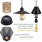 10 Feet Waterproof Wire Electric Light Socket, 1 Pack Outdoor Black Plug in Pendant Light, E26 E27 Socket for Vintage DIY Extension Cable Hanging Lamp