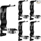 Therwen 5 Pack Fire Extinguisher Bracket 5 lb Wall Mount Stainless Steel Fire Extinguisher Holder for Home Truck Vehicle, Black