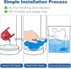 3 Inch Toilet Flapper Replacement, Large Premium Toilet Tank Flapper Fit for Gerber, Silicone Stopper Flapper Repair Parts 3 Inch Toilet Flush Valve, Easy to Install