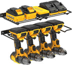 UNITEDPOWER Wall Mounted Drill Rack & Tool Shelf, Power Tool Organizer Holder, Heavy Duty Utility Storage Rack for Cordless, Battery Powered Hand Tools, Workshop, Shed, Garage